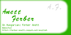 anett ferber business card